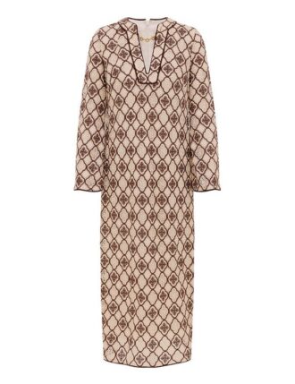 Šaty Luna Guipure Midi v barvě Chocolate Cream online