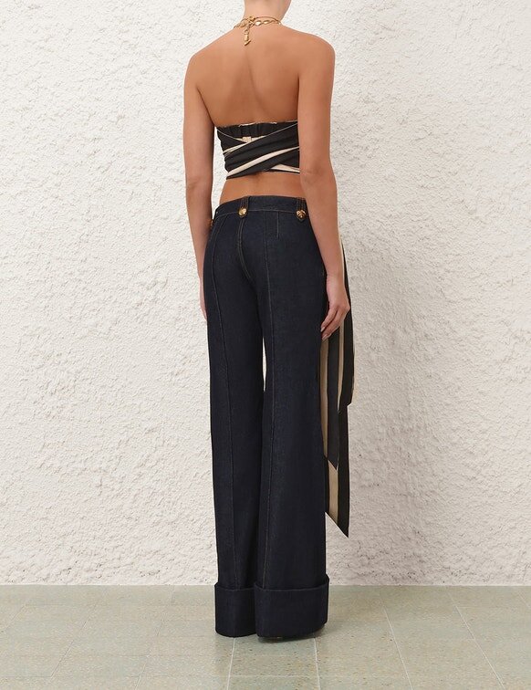 Bandeau s pruhy Rebellion v černém provedení – online Bandeau s pruhy Rebellion v černém provedení – online