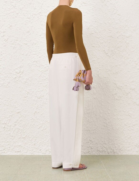 Bílé kalhoty Luna Twill Barrel online Bílé kalhoty Luna Twill Barrel online