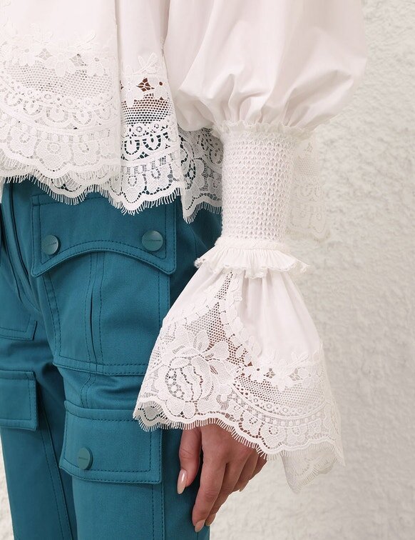 Blůza Alchemy Shirred v barvě slonové kosti online Blůza Alchemy Shirred v barvě slonové kosti online