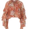 Blůza Awaken Ruffle Cinnamon Floral online Blůza Awaken Ruffle Cinnamon Floral online
