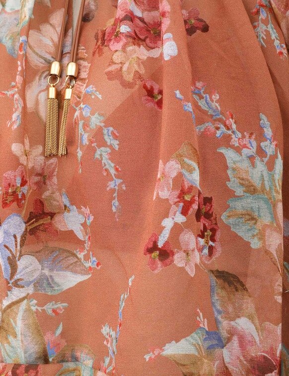 Blůza Awaken Ruffle Cinnamon Floral online Blůza Awaken Ruffle Cinnamon Floral online