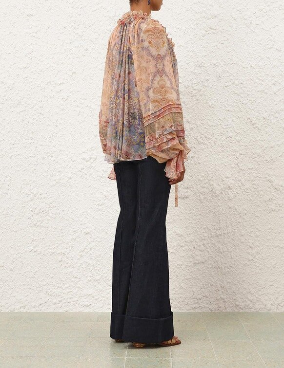 Blůza Rebellion s kordovým vzorem a květinovým potiskem online Blůza Rebellion s kordovým vzorem a květinovým potiskem online