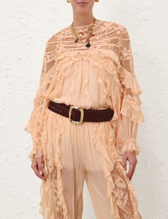 Blůza Rebellion Splice Billow v barvě Peach online Blůza Rebellion Splice Billow v barvě Peach online