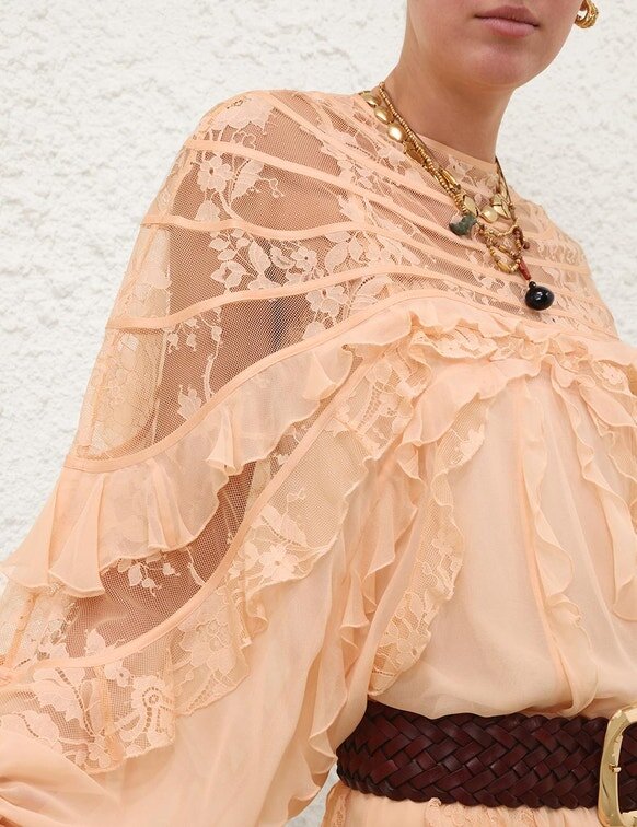 Blůza Rebellion Splice Billow v barvě Peach online Blůza Rebellion Splice Billow v barvě Peach online