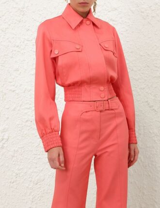 Bomberová bunda Alchemy Drill v korálové barvě online