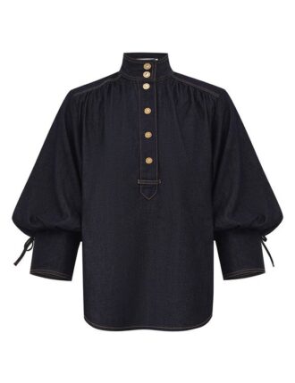 Džínová volánová košile Night Sky Online