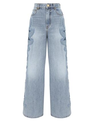 Džíny Alchemy Applique Relaxed Flare v barvě Sea Foam online