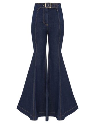 Džíny Luna Super Flare v barvě Harbour Blue online