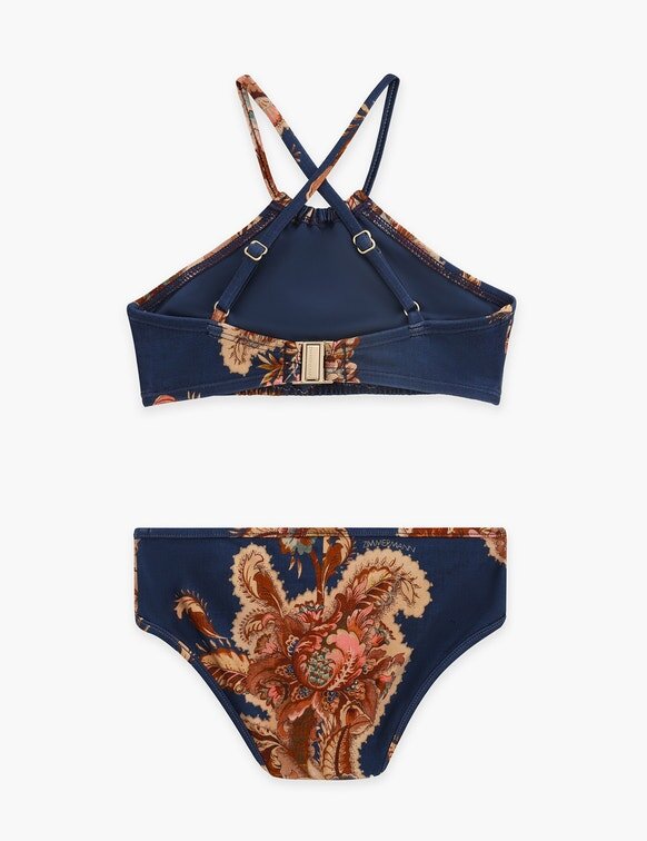 Dětské bikiny Aster s kříženými ramínky v námořnické barvě z kolekce Jacobean online Dětské bikiny Aster s kříženými ramínky v námořnické barvě z kolekce Jacobean online