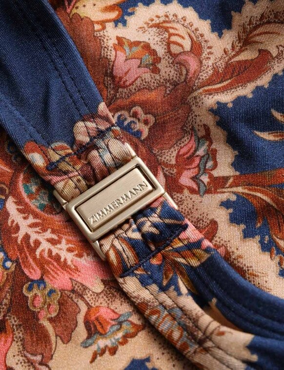 Dětské bikiny Aster s kříženými ramínky v námořnické barvě z kolekce Jacobean online Dětské bikiny Aster s kříženými ramínky v námořnické barvě z kolekce Jacobean online