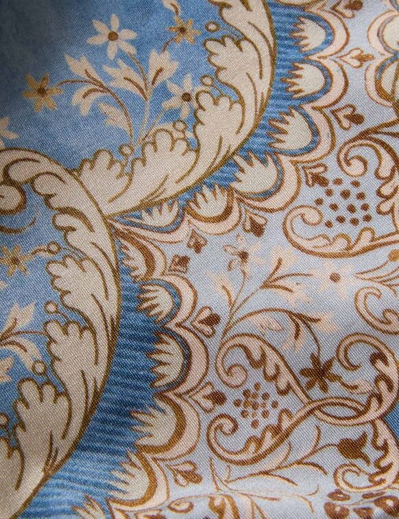 Dětské bikiny Daylight s řasením v džínsovině s květinovým vzorem bandana online Dětské bikiny Daylight s řasením v džínsovině s květinovým vzorem bandana online