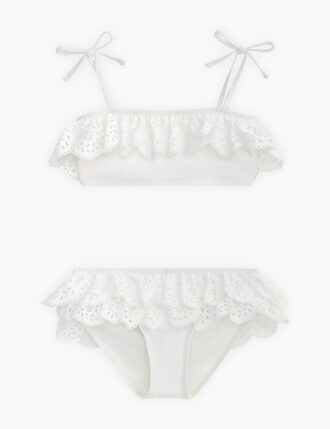 Dětské bikiny Indra s výřezy v barvě Ivory online