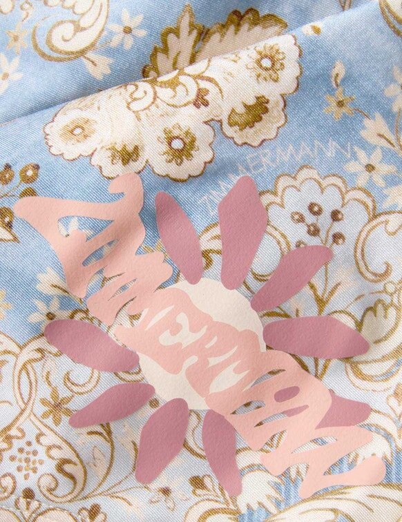 Dětské jednodílné plavky Daylight s volánky z džínsoviny s květinovým vzorem bandana online Dětské jednodílné plavky Daylight s volánky z džínsoviny s květinovým vzorem bandana online