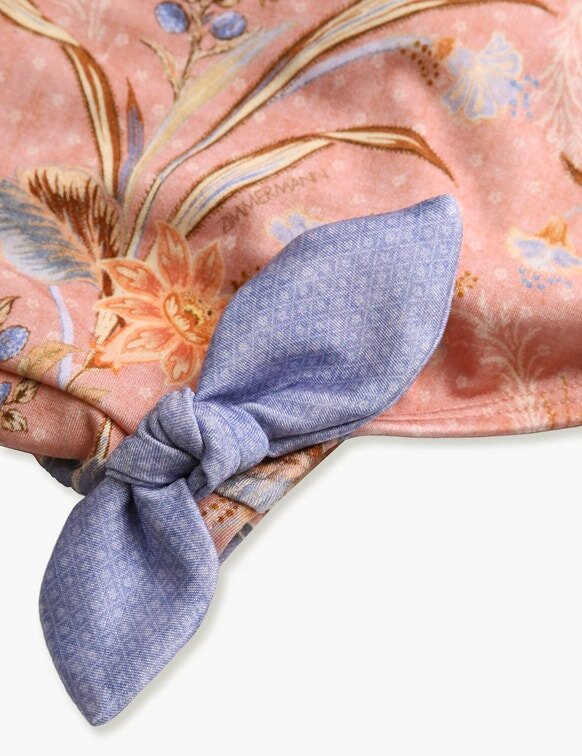 Dětské jednodílné plavky Indra s vázáním vpředu v růžovém květinovém vzoru online Dětské jednodílné plavky Indra s vázáním vpředu v růžovém květinovém vzoru online