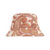 Dětský klobouk ve stylu bucket hat v krémové/oranžové barvě s paisley vzorem online