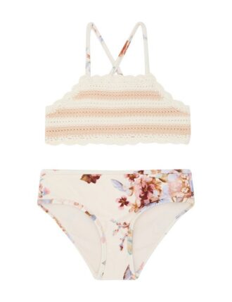 Dětské pletené bikiny Awaken Kids v barvě Ivory Floral Multi online
