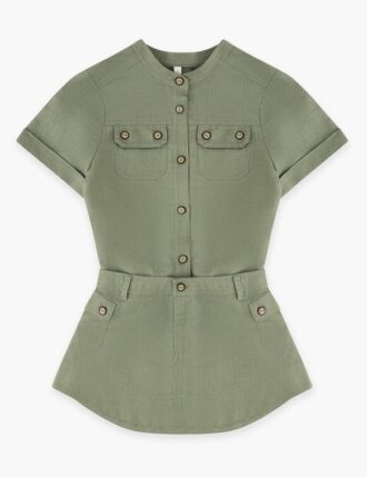 Dětská sukně Indra s kapsami v barvě khaki online