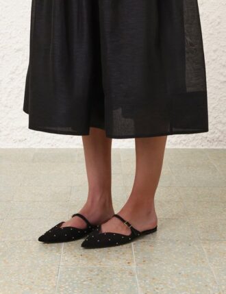 Černé pantofle Aura Mule online