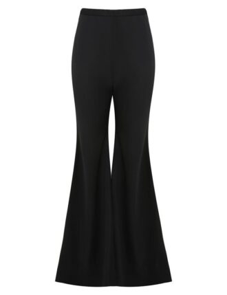 Černé zvonové kalhoty Rebellion Twill