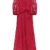 Fuchsiové krajkové šaty Luna Lace Billow Gown