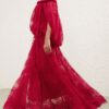 Fuchsiové krajkové šaty Luna Lace Billow Gown