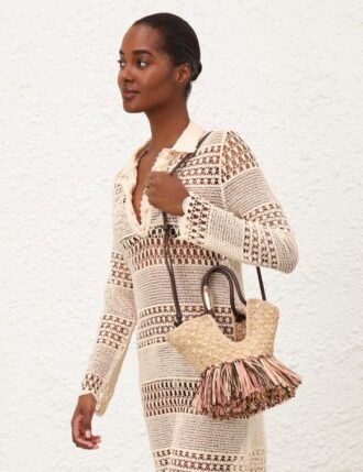 Goldentime Malá taška s třásněmi Přírodní Online