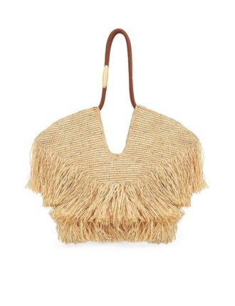 Goldentime Medium Fringe Tote Natural Online