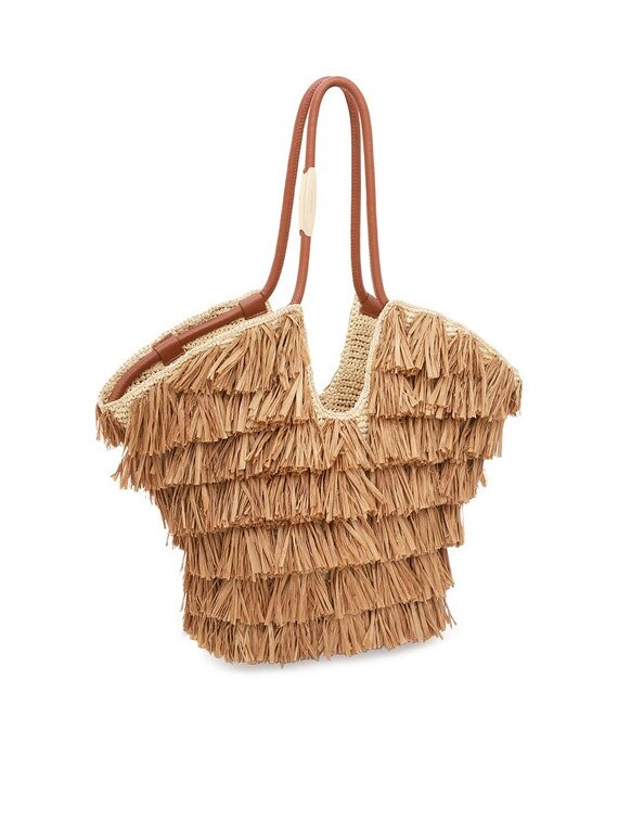 Goldentime Střední taška s třásněmi Hnědý pruh s třásněmi Online Goldentime Střední taška s třásněmi Hnědý pruh s třásněmi Online