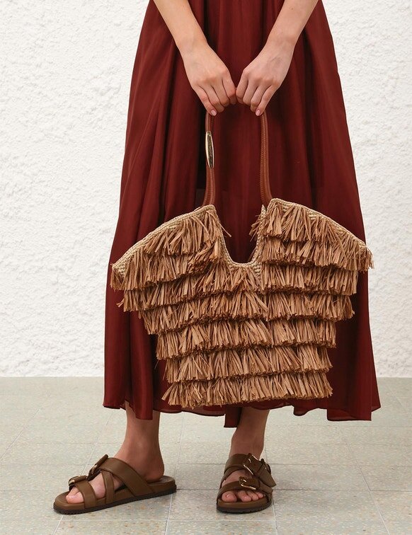 Goldentime Střední taška s třásněmi Hnědý pruh s třásněmi Online Goldentime Střední taška s třásněmi Hnědý pruh s třásněmi Online