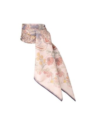 Hedvábný šátek 70 s modrým květinovým potiskem online