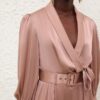 Hedvábný top s překříženým výstřihem v barvě Dusty Rose online Hedvábný top s překříženým výstřihem v barvě Dusty Rose online