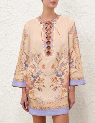 Indra tunika minišaty Biscuit Scarf Floral online