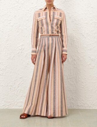 Kalhoty Wanderlust Stripe v barvě tan multi stripe online