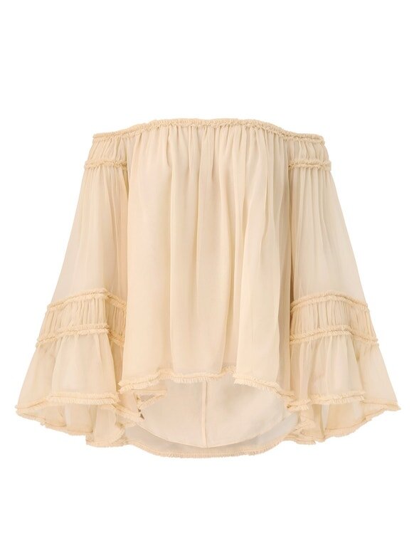 Košile Rebellion Fray Flutter v krémové barvě online Košile Rebellion Fray Flutter v krémové barvě online