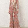 Rebellion Flare Kalhoty Rust Floral Online