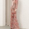 Rebellion Flare Kalhoty Rust Floral Online