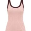 Kontrastní žebrované tílko s výstřihem do V v barvě Soft Pink Multi Online Kontrastní žebrované tílko s výstřihem do V v barvě Soft Pink Multi Online