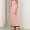 Kontrastní žebrované tílko s výstřihem do V v barvě Soft Pink Multi Online Kontrastní žebrované tílko s výstřihem do V v barvě Soft Pink Multi Online