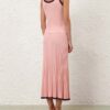 Kontrastní žebrované tílko s výstřihem do V v barvě Soft Pink Multi Online Kontrastní žebrované tílko s výstřihem do V v barvě Soft Pink Multi Online