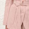 Lněný blejzr Alchemy s páskem v barvě Pink Chocolate Stripe online