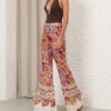 Luna Shirred Flare Kalhoty Multi Floral Online