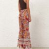 Luna Shirred Flare Kalhoty Multi Floral Online