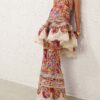 Luna Shirred Flare Kalhoty Multi Floral Online