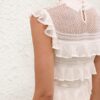 Minišaty Luna Lace Frill v barvě slonové kosti online