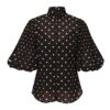 Plisovaná halenka s knoflíky Black Dot online Plisovaná halenka s knoflíky Black Dot online
