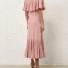 Plisovaná sukně s volánky Luna v barvě Dusty Pink online