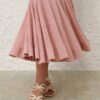 Plisovaná sukně s volánky Luna v barvě Dusty Pink online