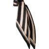 Potisknutý hedvábný šátek 90 Black Stripe Online