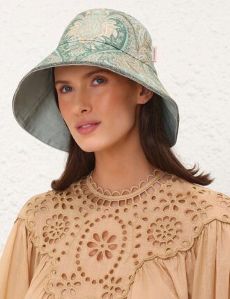 Potisknutý klobouk s dlouhým okrajem Tapestry Teal Multi Online Potisknutý klobouk s dlouhým okrajem Tapestry Teal Multi Online